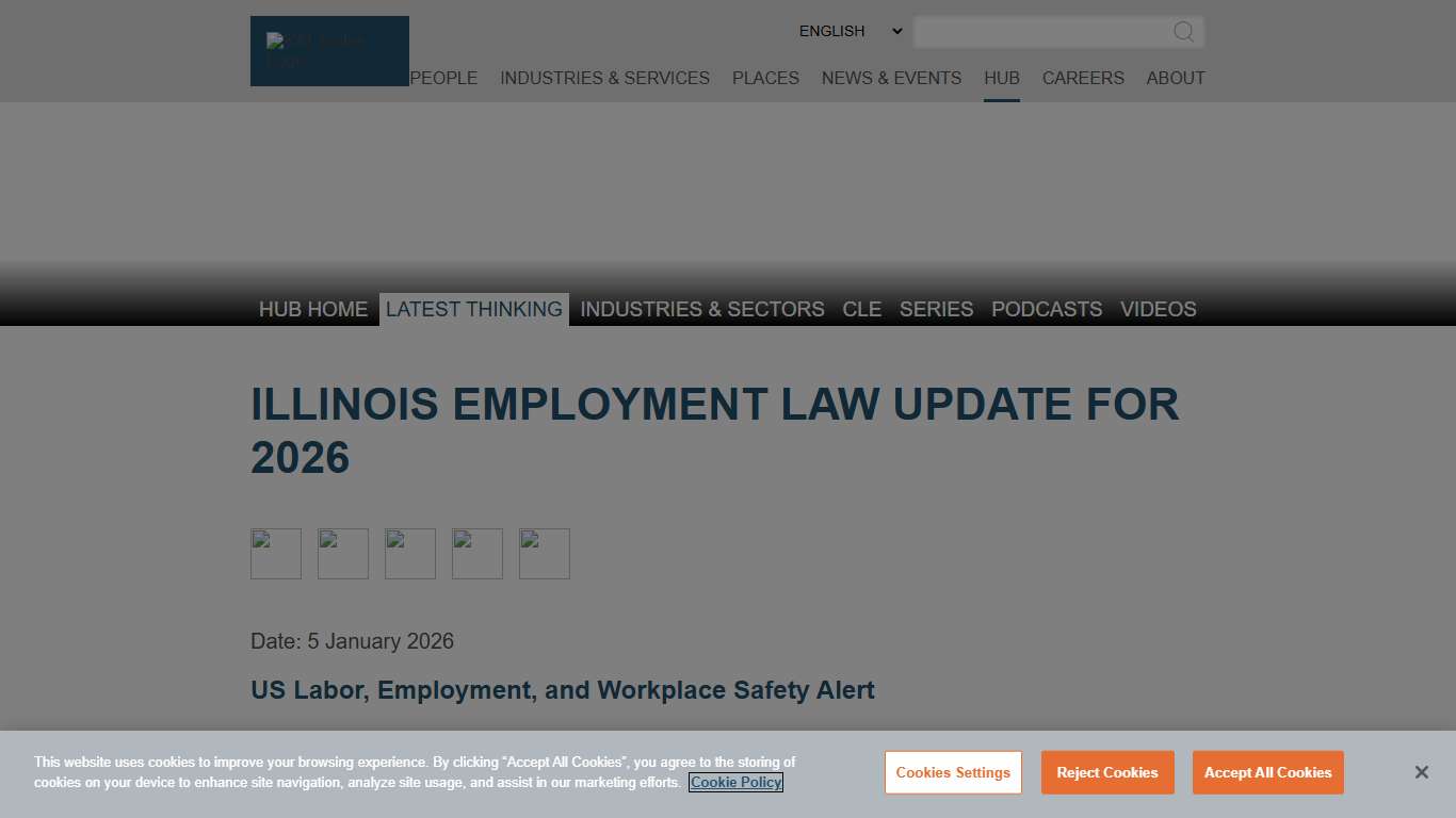 Illinois Employment Law Update for 2026 | HUB | K&L Gates